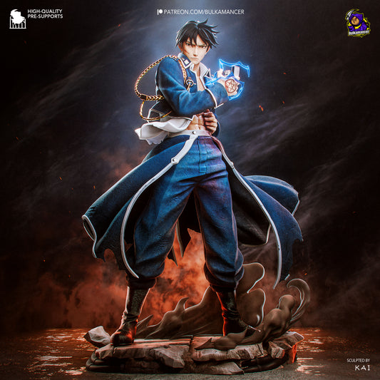 Roy Mustang (singed) by Bulkamancer | High Quality Resin Print | Painted Commissions available!